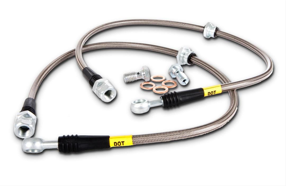 Stoptech Stainless Steel Braided Rear Brake Lines | 2002-2007 Subaru Impreza WRX STi (950.47501)