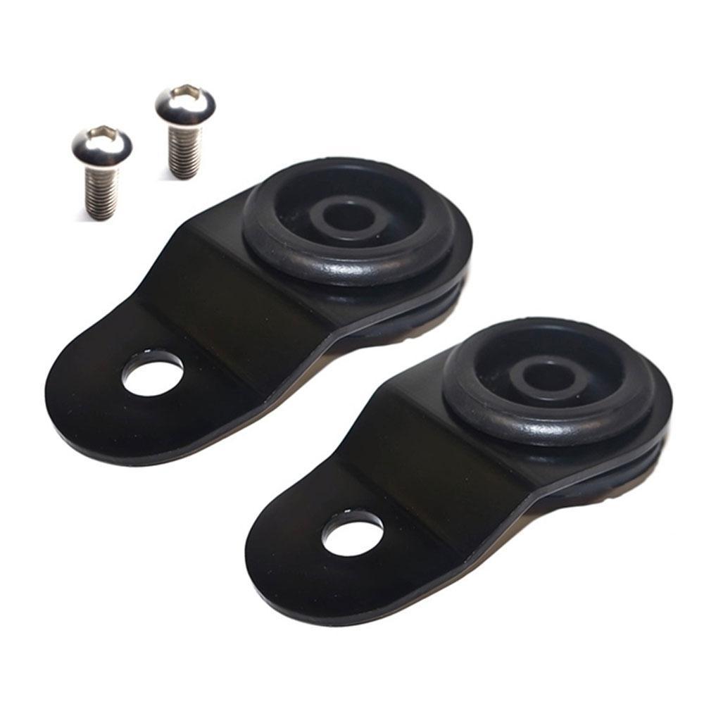 Torque Solution Radiator Mount Pair w/ Inserts - Black | 2001-2006 Mitsubishi Evo 7/8/9 (TS-EV-009ic)