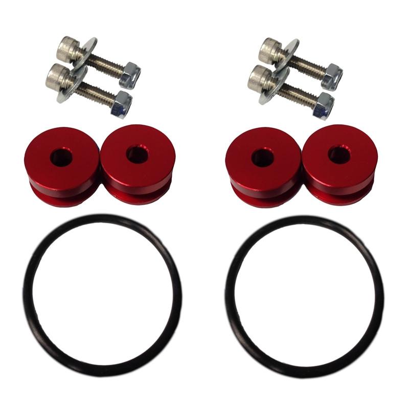 Torque Solution Red Billet Bumper Quick Release Kit (TS-UNI-026R)