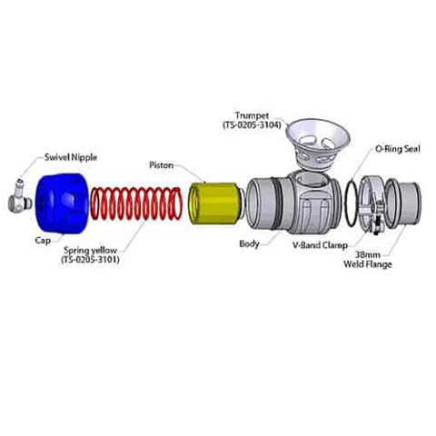 Turbosmart Universal Supersonic Blow Off Valve - Blue (TS-0205-1300)