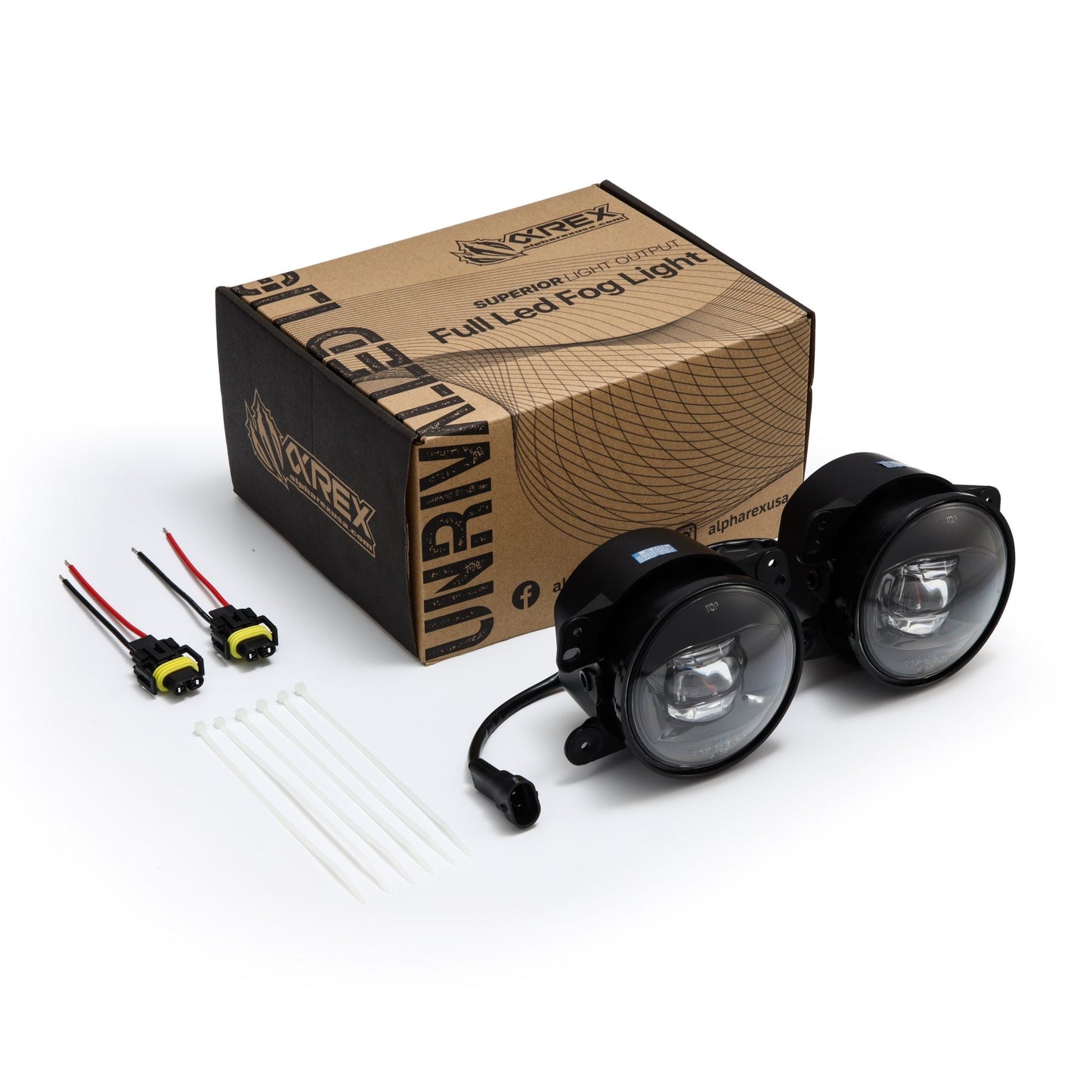 AlphaRex Universal Chrysler/Dodge/Hummer/Jeep DoubleTap Dual Color LED Projector Fog Lights