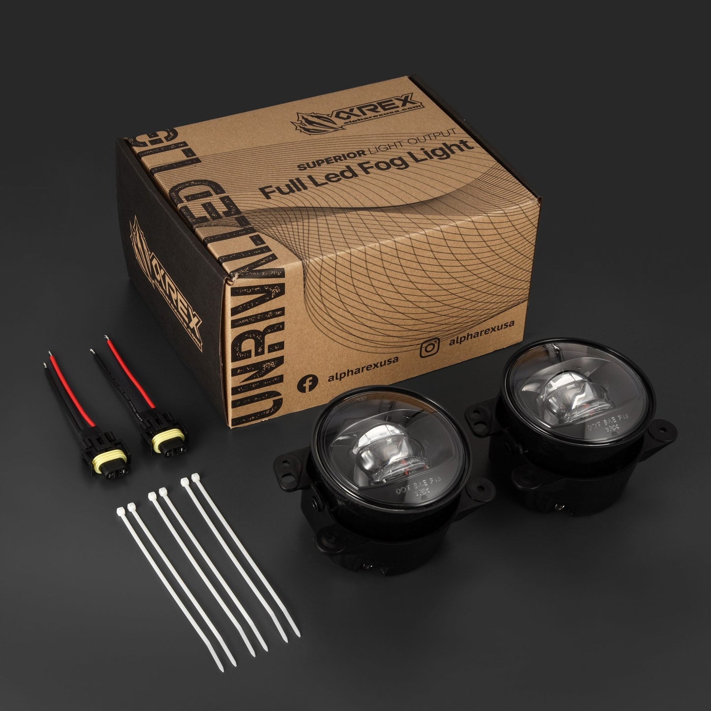 AlphaRex Universal Chrysler/Dodge/Hummer/Jeep DoubleTap Dual Color LED Projector Fog Lights