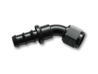 45 Degree Push-On Hose End Fitting; Hose Size: -6 AN by Vibrant Performance