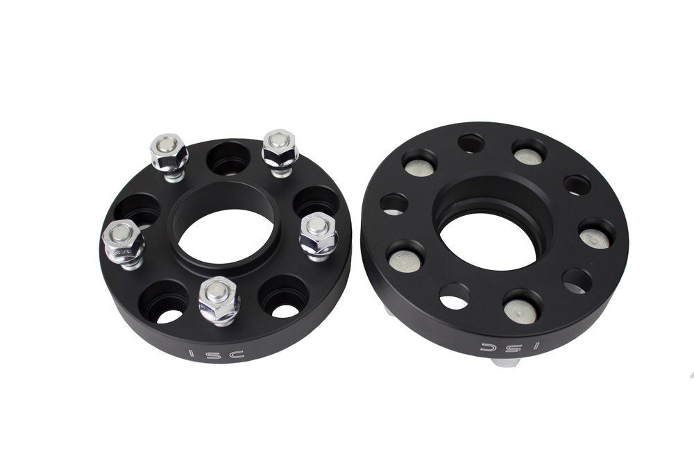 ISC Suspension 15mm Wheel Spacer - 5x114.3 Bolt Pattern/Hub Bore, Black (Pair) for Lexus