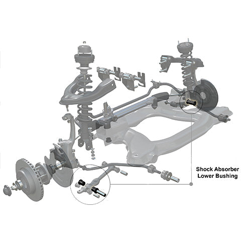 Whiteline Front Shock Absorber to Control Arm Bushing Kit | 2003-2008 Nissan 350Z and 2003-2008 Infiniti G35 (W52992)