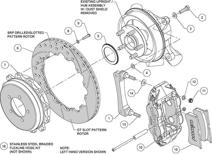 Wilwood 4R Rear Drilled Big Brake Kit | 2022+ Subaru BRZ/Toyota 86 and 2013-2021 Subaru BRZ/Scion FR-S/Toyota 86 (140-12871-DR)