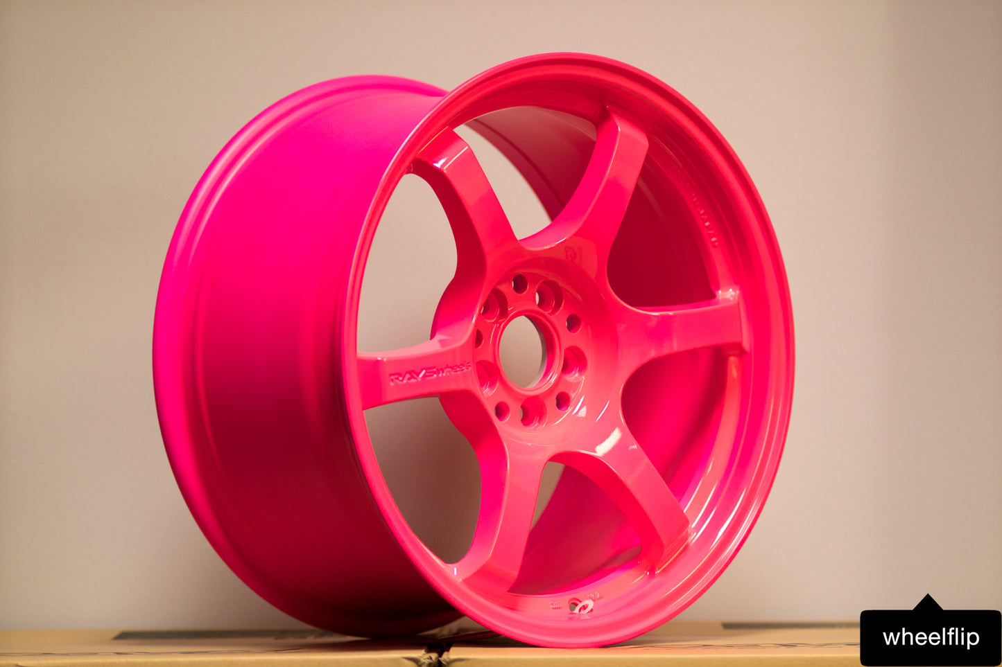 Gram Lights 57DR 17x9 +38 5x100 Luminous Pink Wheel (SET)