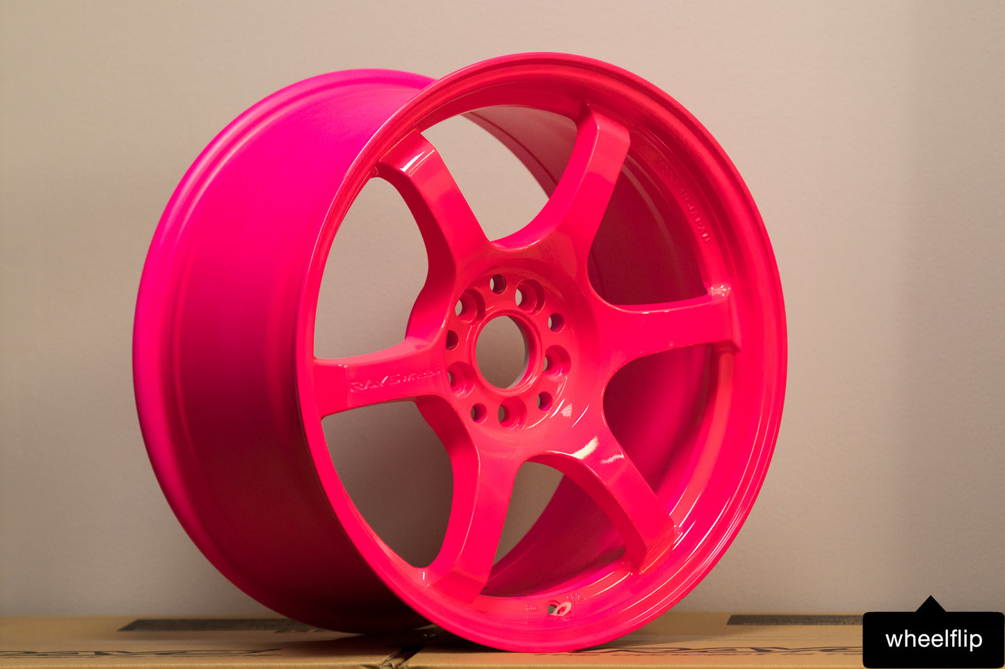 Gram Lights 57DR 17x9 +38 5x100 Luminous Pink Wheel (SET)