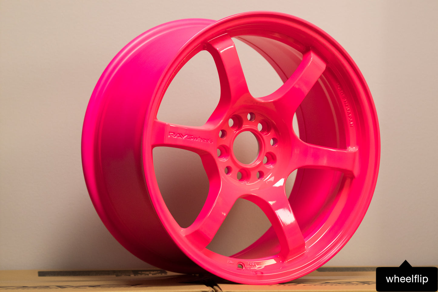Gram Lights 57DR 17x9 +38 5x100 Luminous Pink Wheel (SET)