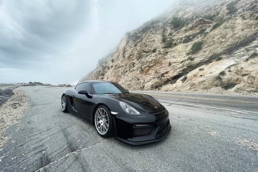 Porsche Cayman S (981) on Titan 7 T-S7 Wheels | Iridium Silver - WheelFlip