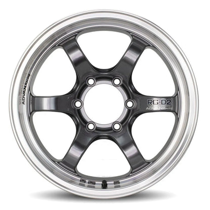 Advan RG-D2 17x8.5 -10 6x139.7 Machining & Racing Gun Metallic (SET)