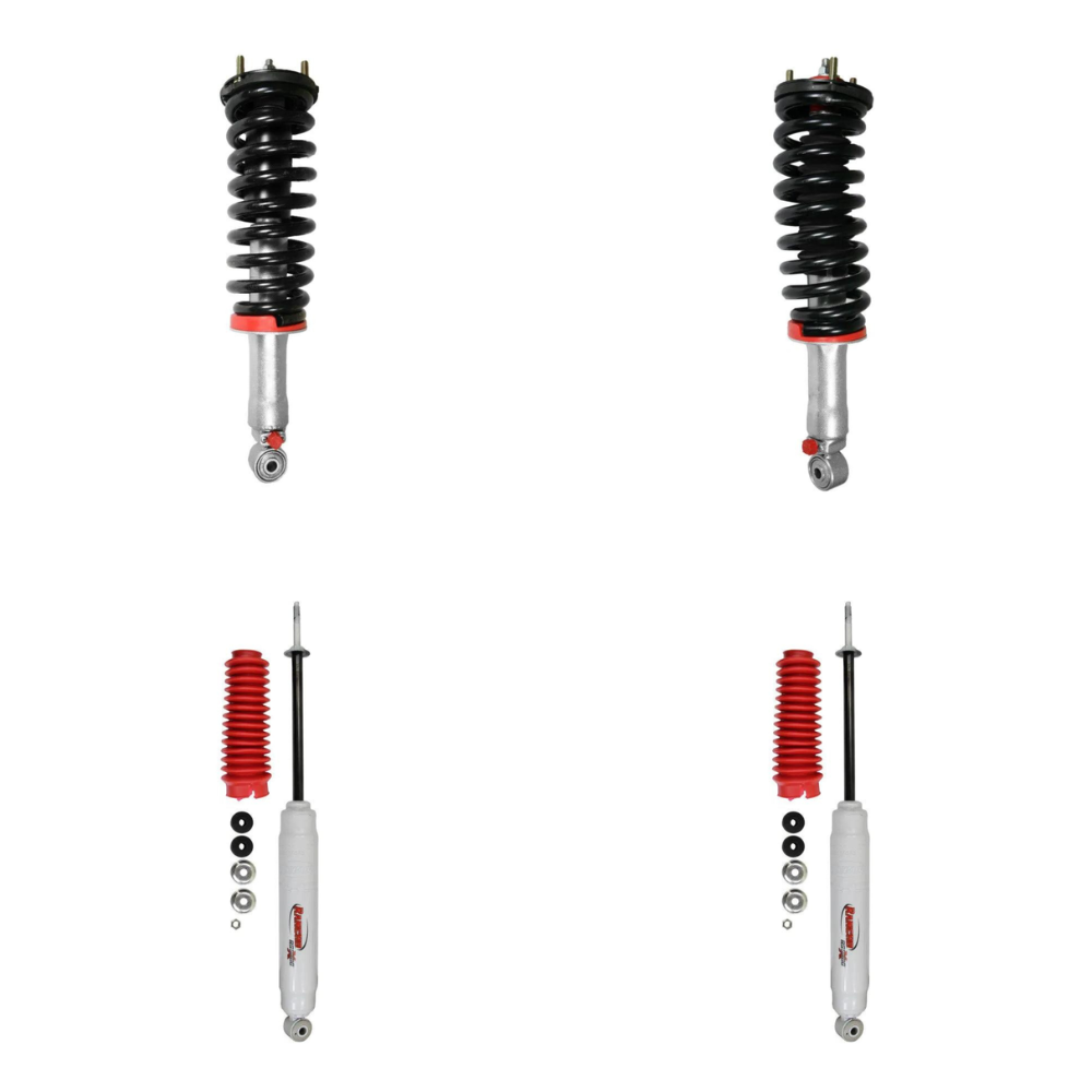 Rancho Quicklift Leveling Strut + Rear RS5000x Gas Shocks Set w/0" lift - 2000-2006 Toyota Tundra 4WD