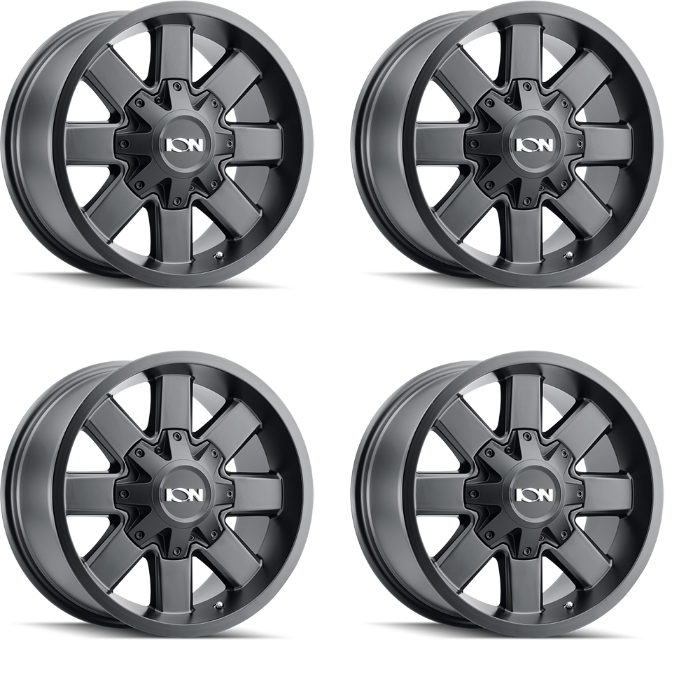 (set of 4) ION Wheels Type 141 Satin Black | 20x9" +18mm | 8x170mm Wheels