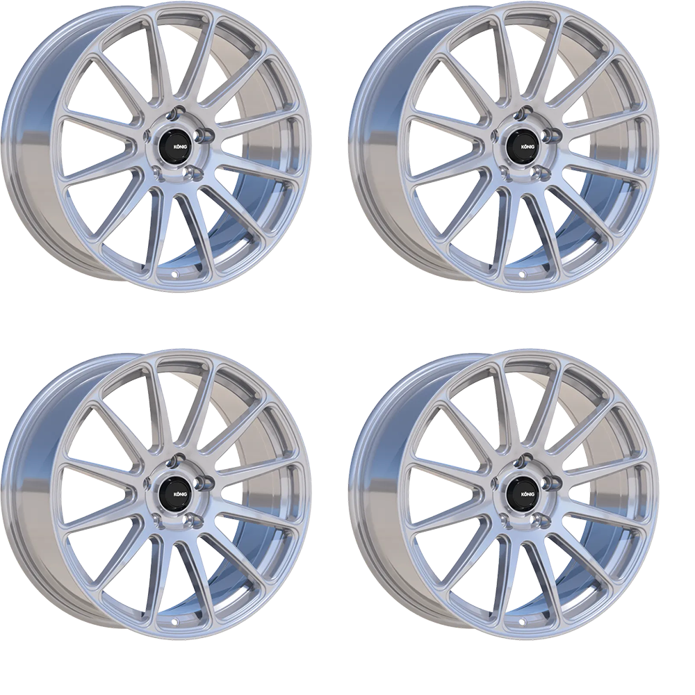 (set of 4) Konig Aeris Steel Silver | 19x8.5" +45mm | 5x114.3mm Wheels