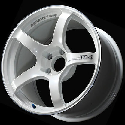 Advan TC4 Racing White Metallic/Ring | 18x9.5" +45mm | 5x120mm Wheel