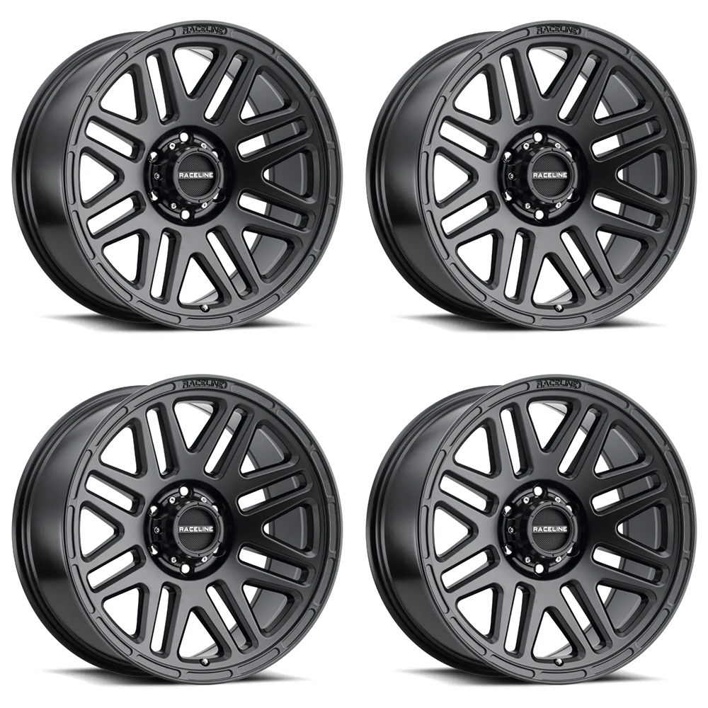 (set of 4) Raceline 944 Outlander Satin Black | 16x6" +0mm | 6x139.7mm Wheel