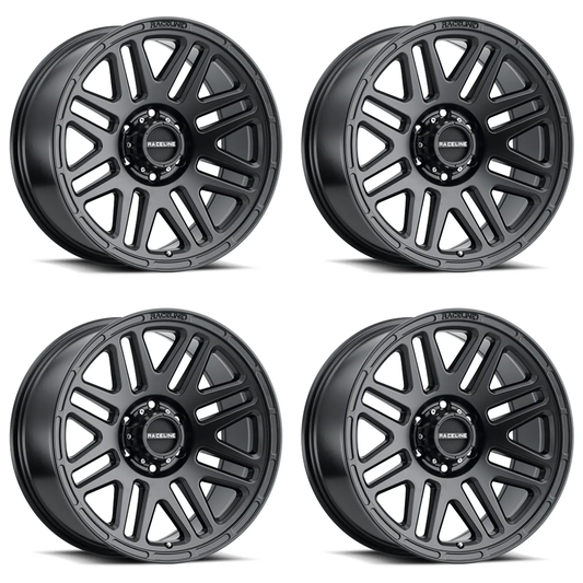 (set of 4) Raceline 944 Outlander Satin Black | 16x6" +0mm | 6x139.7mm Wheel