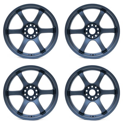 (set of 4) Gram Lights 57DR Overseas Limited 18X9.5 +38 5x114.3 Admiral Blue