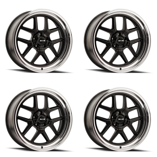 (set of 4) Ridler Wheels 610 Matte Black Polished | 20x10" +0mm | 5x127mm Wheels