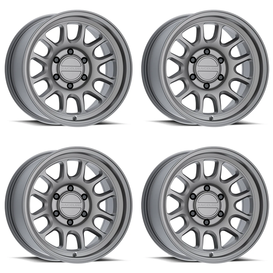 (set of 4) Raceline 958 Rogue Matte Titanium | 17x8.5" +0mm | 6x139.7mm Wheel