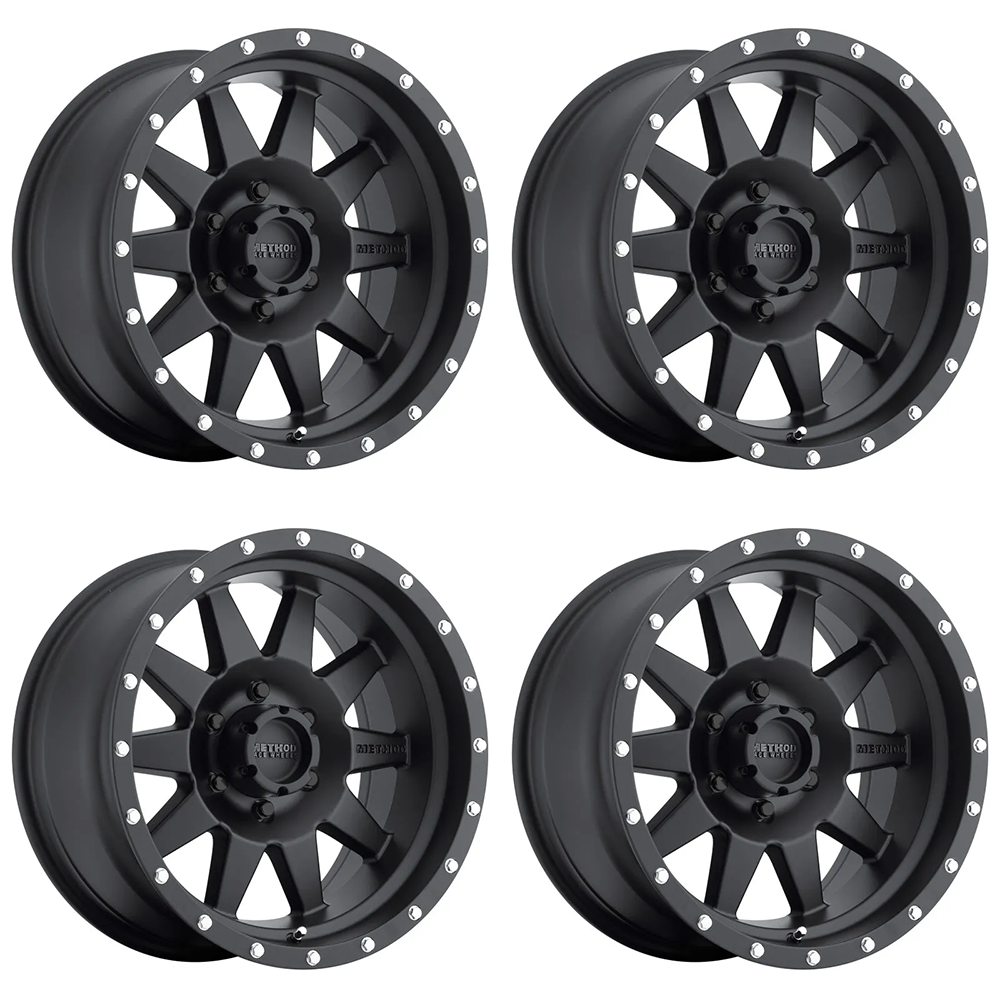 (set of 4) Method Wheels MR301 Matte Black | 18x9" +18mm | 6x135mm Wheel