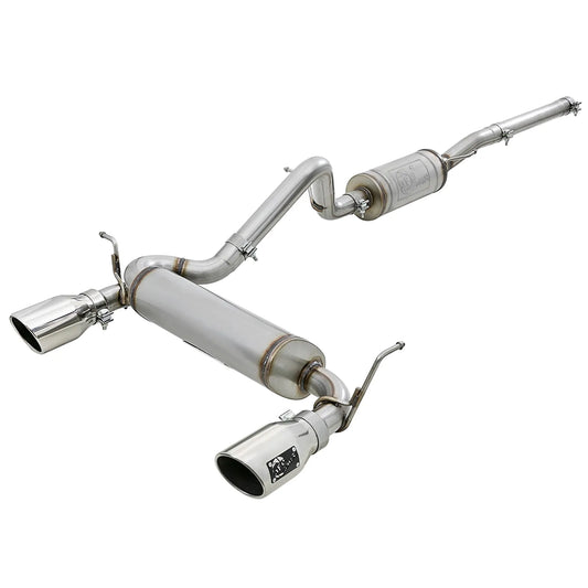 aFe Rebel 2.5in SS Cat-Back Exhaust | Jeep Wrangler F&R (07+) (49-48062-P)