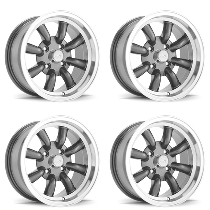 (set of 4) Konig Rewind Graphite | 15x7" +40mm | 4x100mm Wheel
