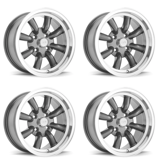 (set of 4) Konig Rewind Graphite | 15x7" +40mm | 4x100mm Wheel