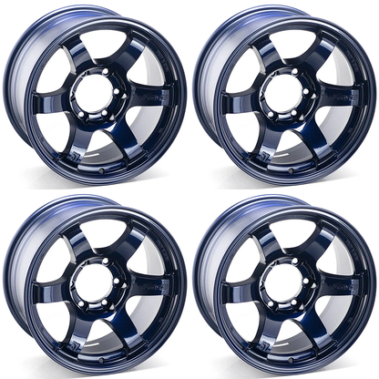 (set of 4) Gram Lights 57DR-X 17x8.5 +0 6x139.7 Eternal Blue Pearl
