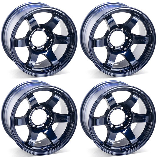 (set of 4) Gram Lights 57DR-X 17x8.5 +0 6x139.7 Eternal Blue Pearl