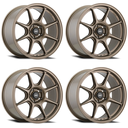 (set of 4) Konig Lockout Matte Bronze | 18x8.5" +43mm | 5x100mm Wheel