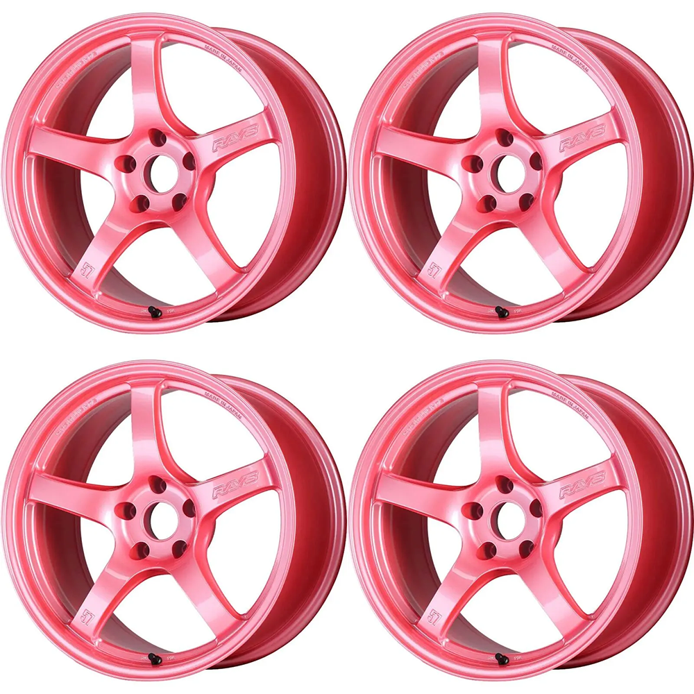 (set of 4) Gram Lights 57CR 19x9.5 +25 5x112 Sakura Pink
