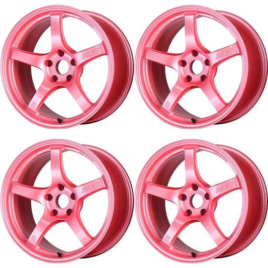 (set of 4) Gram Lights 57CR 19x9.5 +25 5x112 Sakura Pink