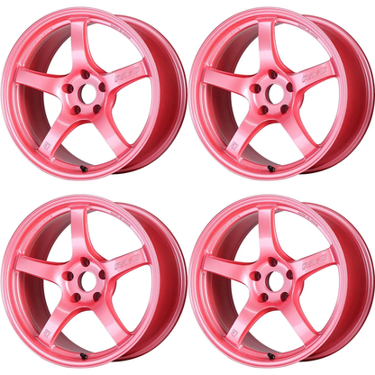 (set of 4) Gram Lights 57CR 15x8 +35 4x100 Sakura Pink