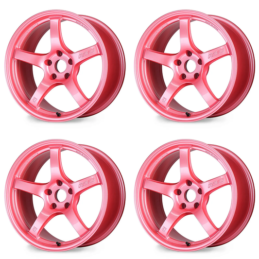 (set of 4) Gram Lights 57CR 18x10.5 +12 5x114.3 Sakura Pink