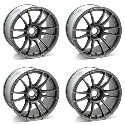 (set of 4) Gram Lights 57XR 18x9.5 +38 5x114.3 Glossy Gray
