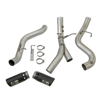 aFe 4in DPF-Back Alum Steel Exhaust | Chevy Silverado/GMC Sierra 15-19 (49-04086-B)