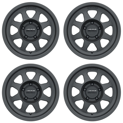 (set of 4) Method MR701 Matte Black | 17x7.5" +30mm | 5x108mm Wheel