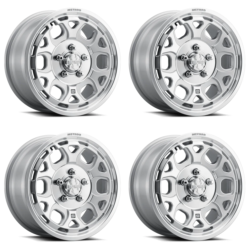 (set of 4) Method Wheels MR416 Machined Clear Coat | 15x7" +55mm | 5x4.5mm Wheel
