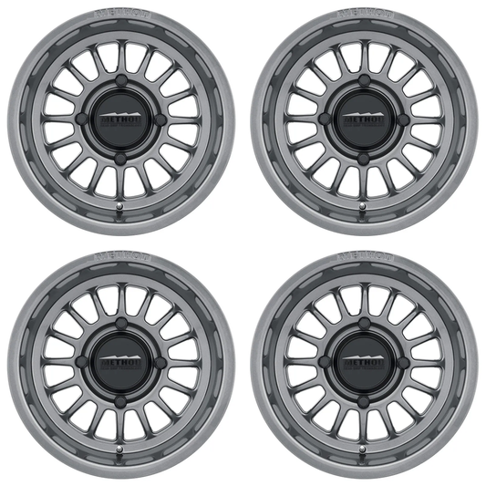 (set of 4) Method Wheels MR411 Gloss Titanium | 15x10" +25mm | 4x136mm Wheel