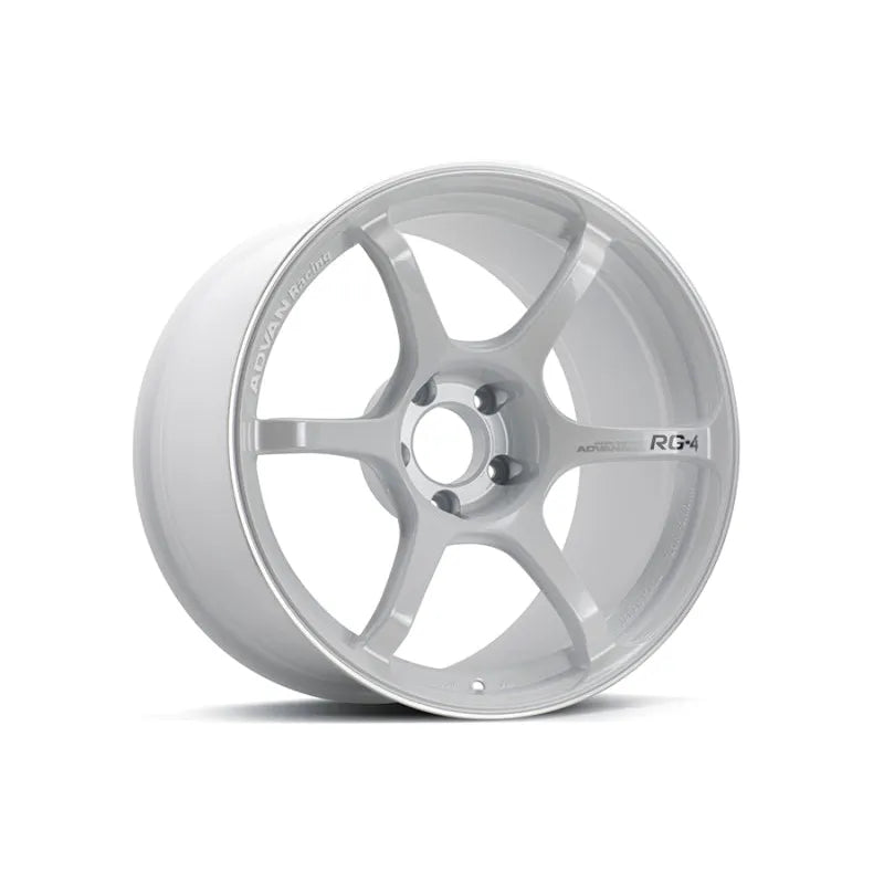 Advan RG-4 Racing White Metallic/Ring | 18x10.5" +32mm | 5x112mm Wheel