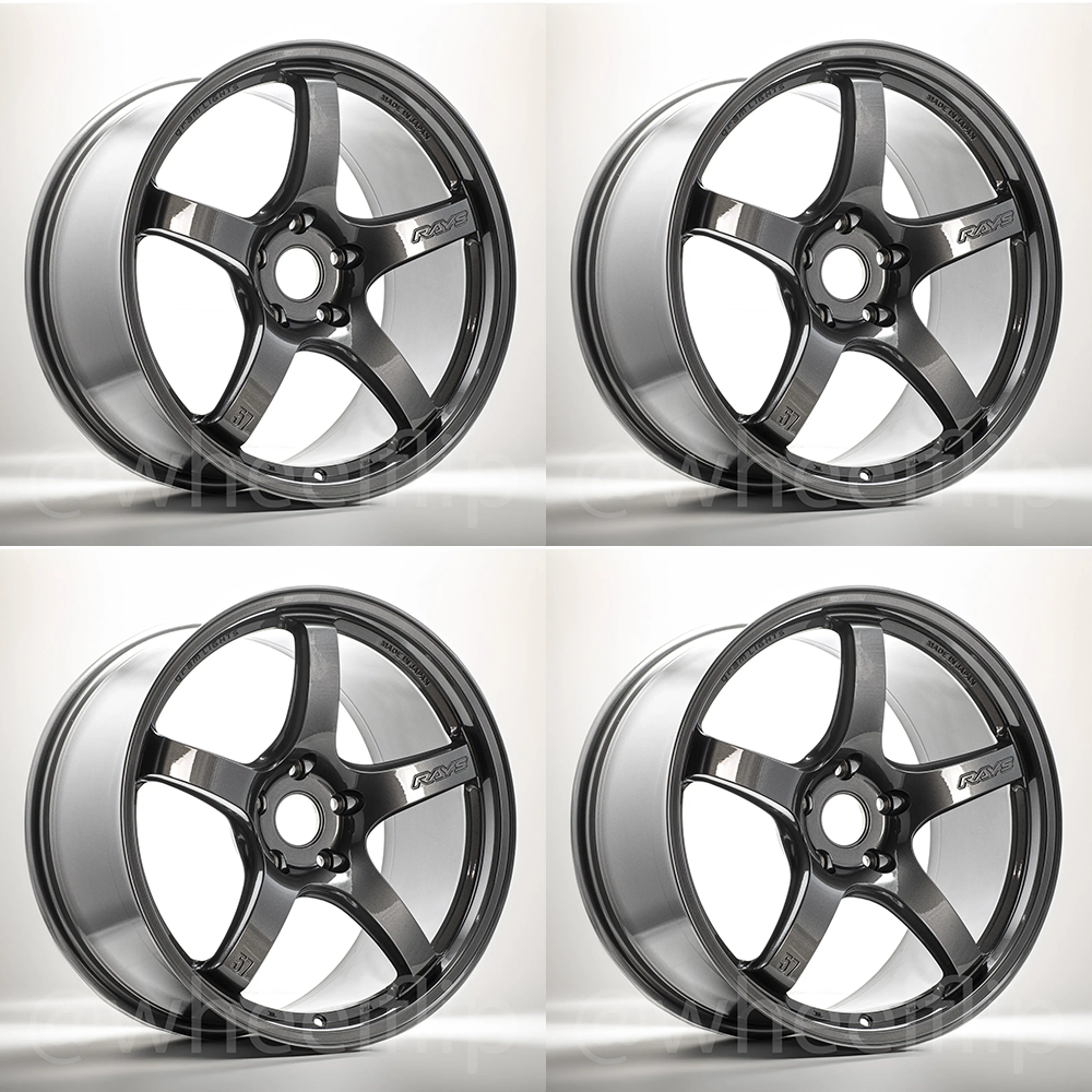 (set of 4) Gram Lights 57CR 17x9 +38 5x100 HS Gunmetallic