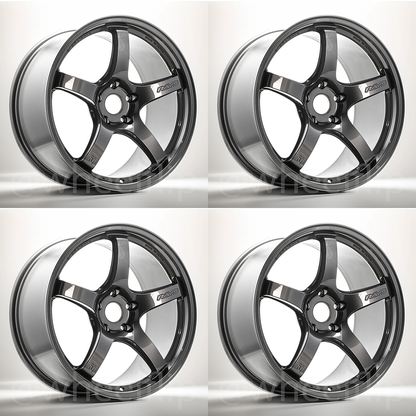 (set of 4) Gram Lights 57CR 17x9 +38 5x100 HS Gunmetallic