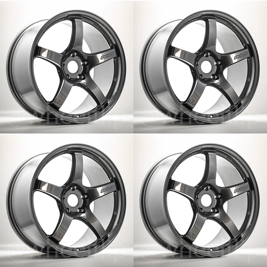 (set of 4) Gram Lights 57CR 17x9 +38 5x100 HS Gunmetallic