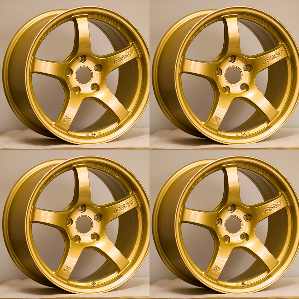(set of 4) Gram Lights 57CR 17x9 +38 5x100 E8 Gold