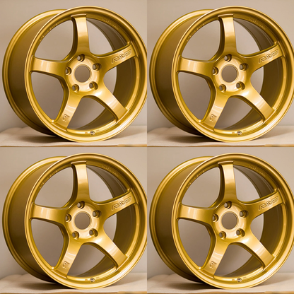 (set of 4) Gram Lights 57CR 17x9 +38 5x100 E8 Gold