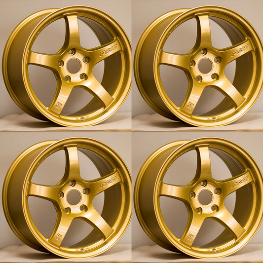 (set of 4) Gram Lights 57CR 17x9 +38 5x100 E8 Gold