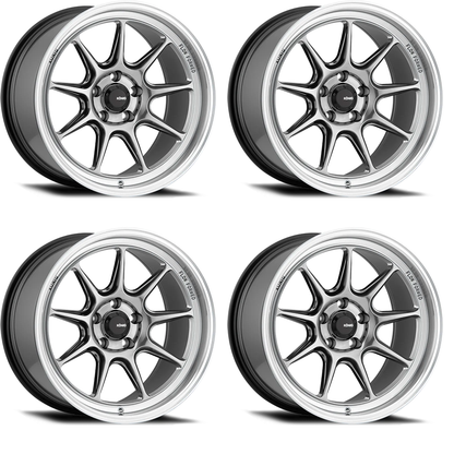 (set of 4) Konig Countergram Hyper Chrome / Machined Lip | 18x8.5" +43mm | 5x114.3mm Wheels