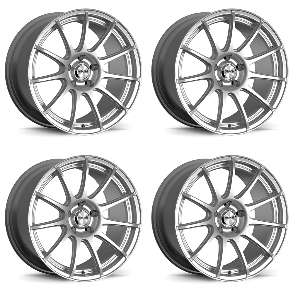 (set of 4) Konig Maxxim Winner Full Silver | 16x7" +40mm | 10x110/115mm Wheel