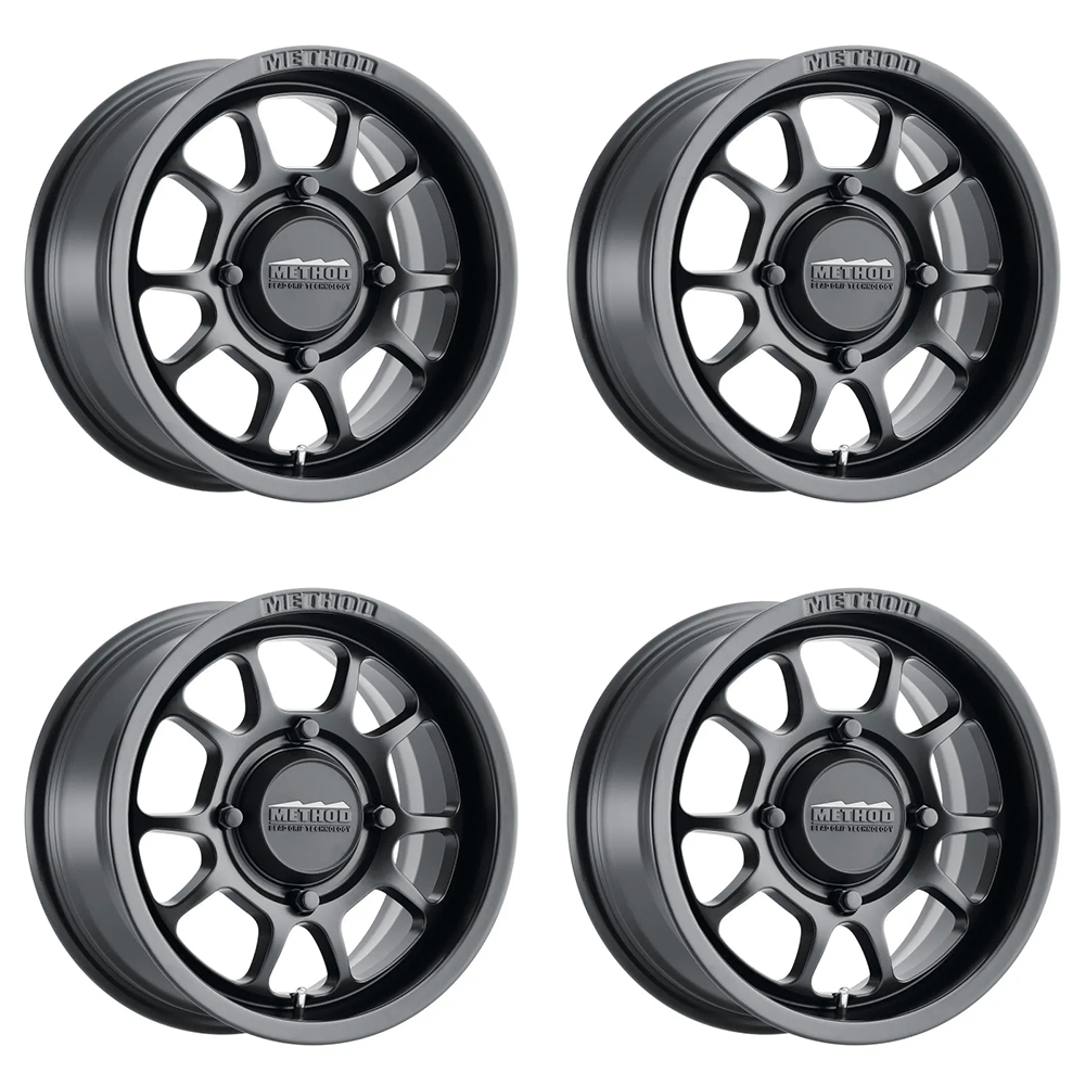 (set of 4) Method Wheels MR409 Matte Black | 15x7" +38mm | 4x136mm Wheel